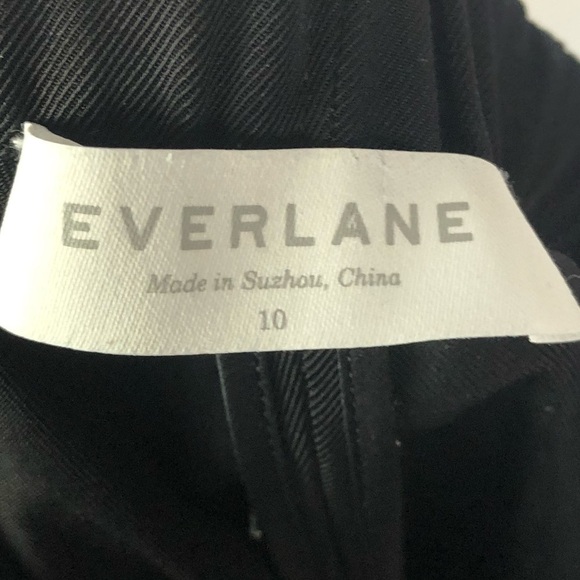 Everlane Black Japanese Geoweave Zip Hem Dress Casual Pants 10 - Picture 5 of 5